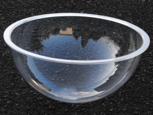 Acrylglashalbkugel, glasklar